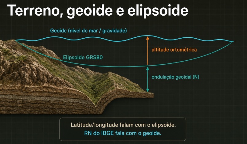 Projeção não é datum: o que você conserva (forma, área ou distância) e o que o Brasil usa de verdade